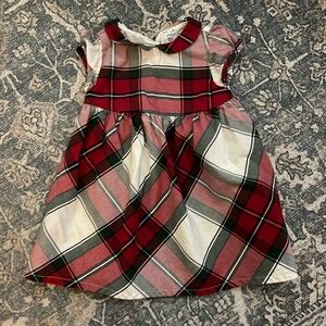 Carter's Red Tartan Print Christmas Dress
